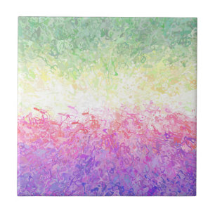 Trippy Groovy Boho Abstrakte Genderdoe Pride-Flagg Fliese
