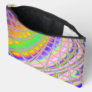 Trippy Groovy Lebendige Abstrakte Digitale Fraktal Zubehörtasche