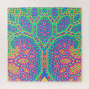 Trippy Groovy Mathematical Geometric Fraktal Tree Puzzle