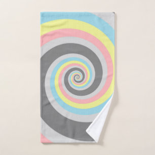 Trippy Groovy Spiral Abstraktes Demiflux-Stolz-Fla Handtuch