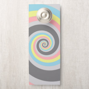 Trippy Groovy Spiral Abstraktes Demiflux-Stolz-Fla Türanhänger