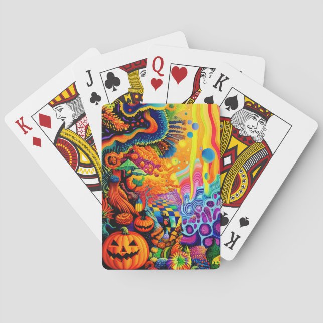 Trippy Halloween Spielkarten (Rückseite)