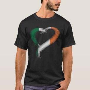 Trippy heart I Liebe Irland flagge Edm Rave techno T-Shirt