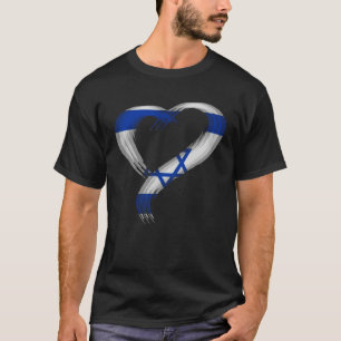 Trippy heart I Liebe Israel israelische Flagge Edm T-Shirt