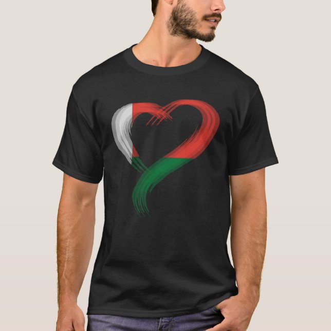 Trippy heart I Liebe Madagascar Fahne Edm Rave T-Shirt (Vorderseite)