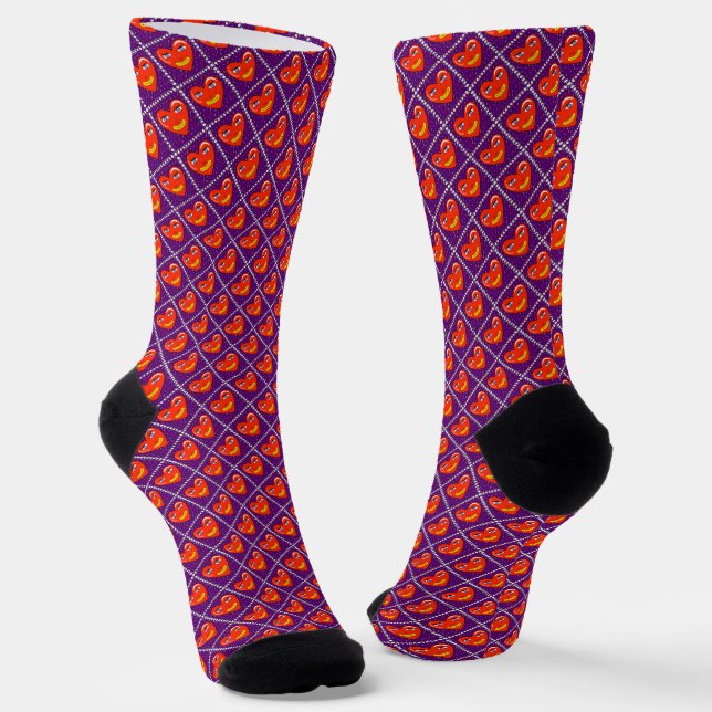 Trippy Heart Socken (Gewinkelt)