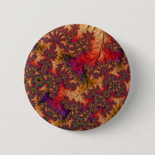 Trippy Helle Glänzende Verzweigte Abstrakte Frakta Button