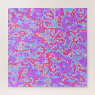 Trippy Hippie Bold farbenfrohe Neon Acid Trip marm Puzzle