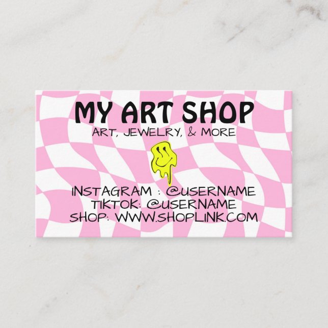 Trippy Hippie Business Card Visitenkarte (Vorderseite)