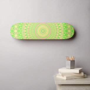Trippy Hippie Farbige Eklektische Maximalist-Manda Skateboard