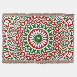 Trippy Hippie Groovy Boho Funky Christmas Mandala Decke