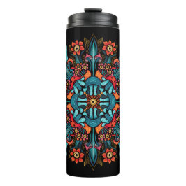 Trippy hippie psychedelic groovy mushroom komisch thermosbecher