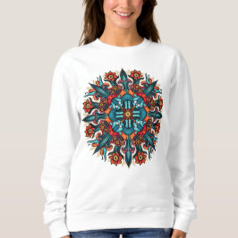 Trippy Hippie Psychedelic Groovy Pilz Blume Sweatshirt