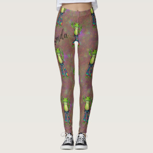 Trippy Hippie psychedelischer Frosch Frieden Retro Leggings