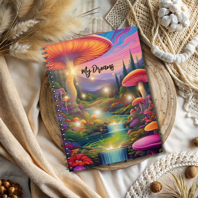 Trippy Hippy Fantasy Spiral Foto Notebook Notizblock (Von Creator hochgeladen)