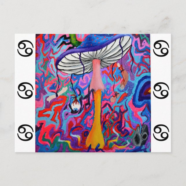 Trippy-Hippy-Pilz-Postkarte Postkarte (Vorderseite)