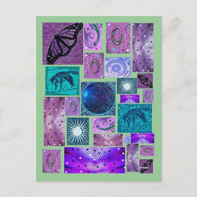 Trippy Hippy Postkarte (Vorderseite)