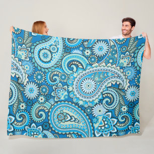 Trippy Hippy Retro Paisley Fleecedecke