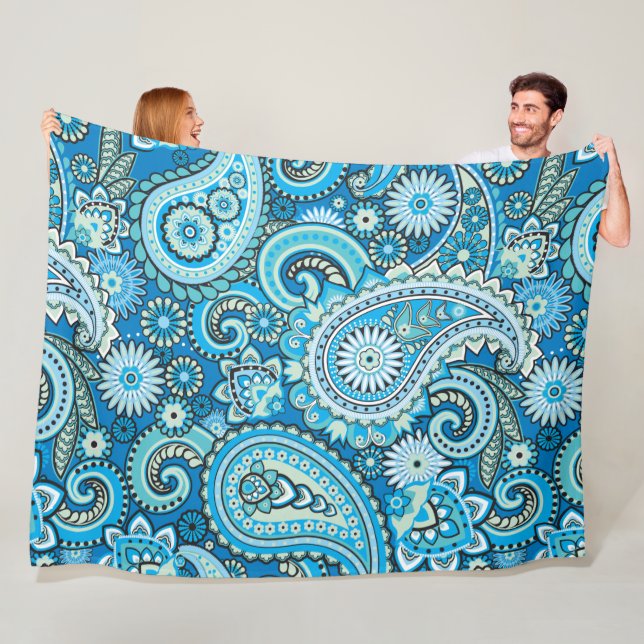 Trippy Hippy Retro Paisley Fleecedecke (Beispiel)