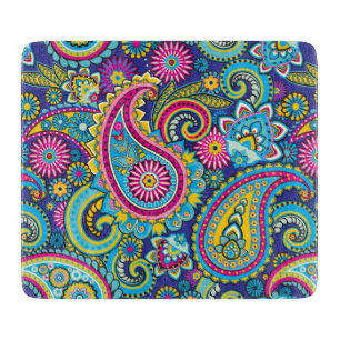Trippy Hippy Retro Paisley Schneidebrett