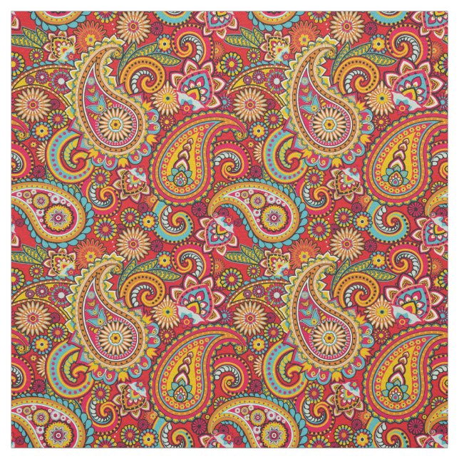 Trippy Hippy Retro Paisley Stoff (Muster)