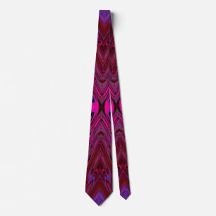 Trippy Hot Pink, Red and Blue Abstrakt Butterfly Krawatte