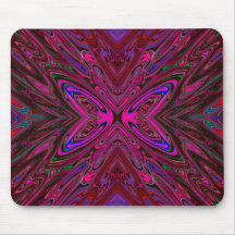 Trippy Hot Pink, Red and Blue Abstrakt Butterfly