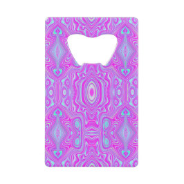 Trippy Hot Pink und Aqua Blue Abstrakt Pattern Geldbeutel Flaschenöffner