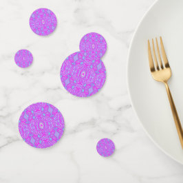Trippy Hot Pink und Aqua Blue Abstrakt Pattern Konfetti