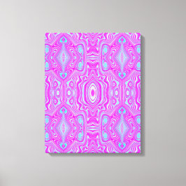 Trippy Hot Pink und Aqua Blue Abstrakt Pattern Leinwanddruck