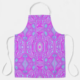 Trippy Hot Pink und Aqua Blue Abstrakt Pattern Schürze