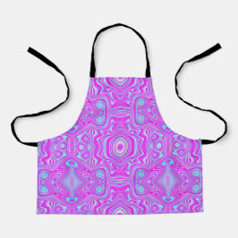 Trippy Hot Pink und Aqua Blue Abstrakt Pattern Schürze