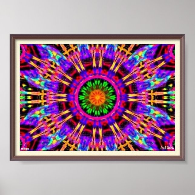 Trippy Kaleidoscopic Poster (Vorne)