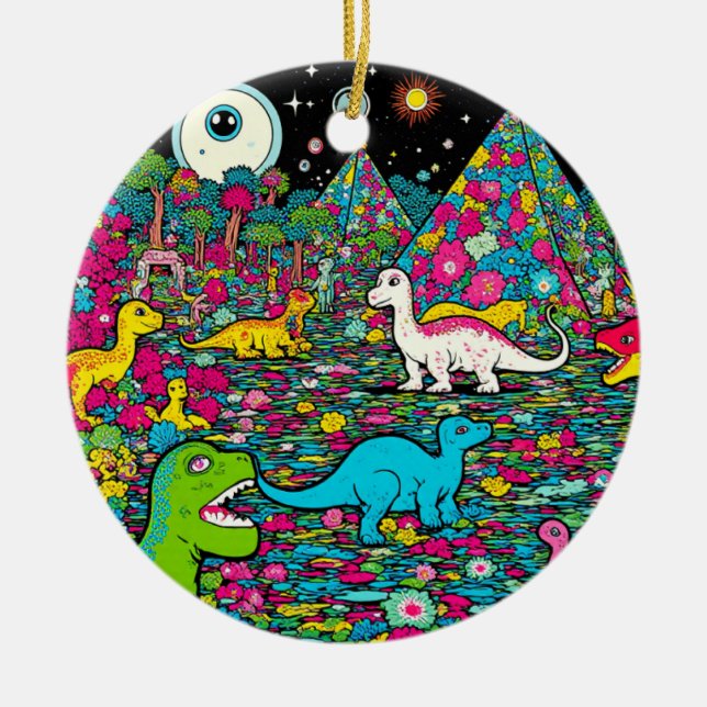 Trippy Keramik Ornament (Vorne)