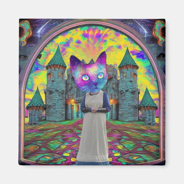 Trippy Kitty Magnet (Vorne)