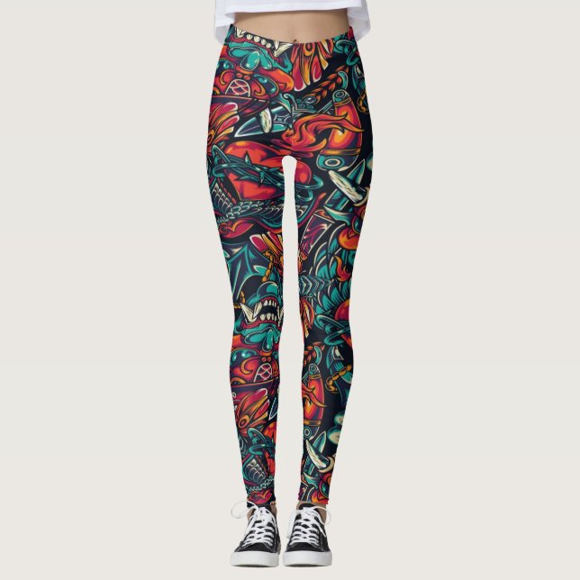 Trippy-Leggings Leggings (Vorderseite)