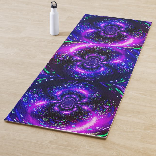Trippy Lila Black Spiral Mermaid Yogamatte (Beispiel)