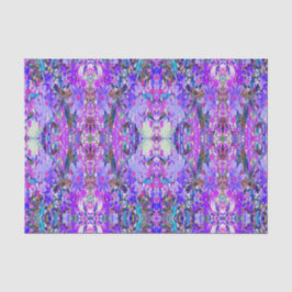 Trippy-Lila und Magenta-farbene Wildblumen Seidenpapier