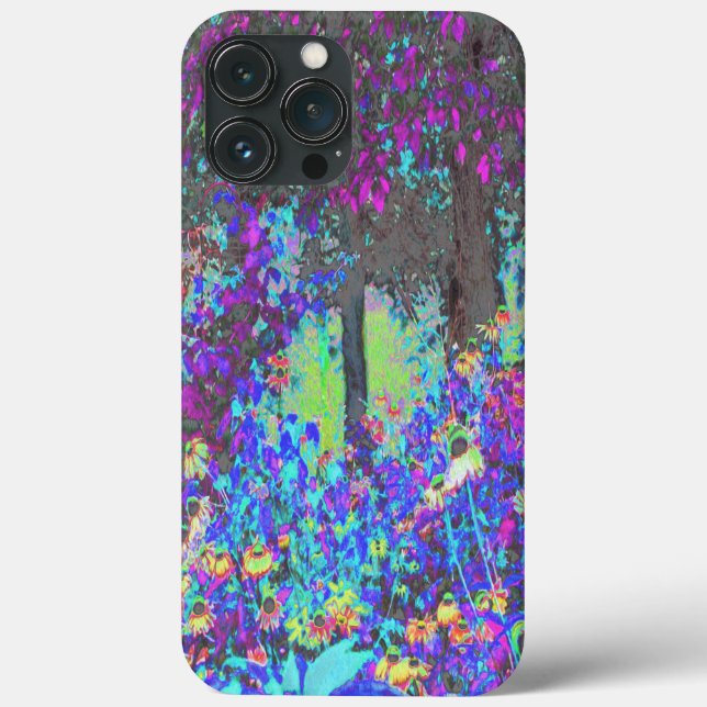 Trippy Lime Green und Lila Garden Sunrise Case-Mate iPhone Hülle (Rückseite)