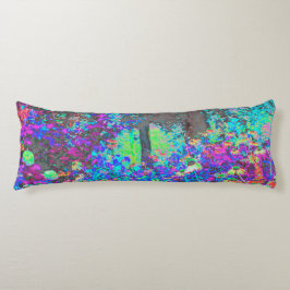 Trippy Lime Green und Lila Garden Sunrise Seitenschläferkissen