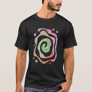 Trippy Lime Green und Orange Abstrakt Retro Marmor T-Shirt