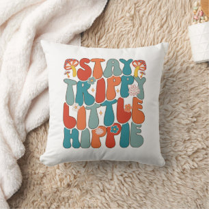 Trippy Little Hippie bleibe: Motivierend Typografi Kissen