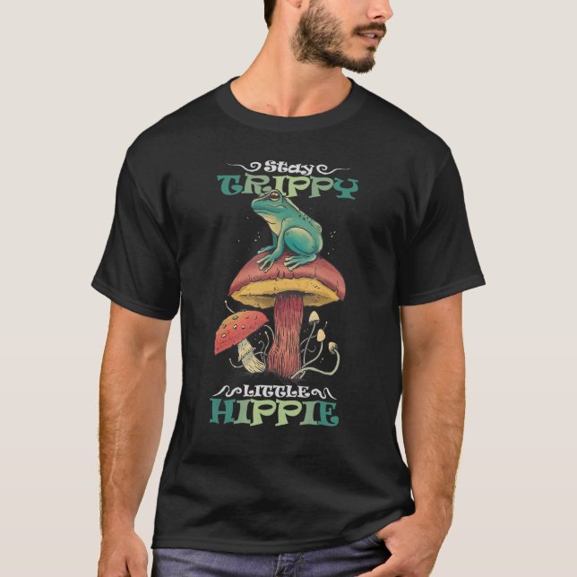 Trippy Little Hippie Mycology und Magical Mu bleib T-Shirt (Vorderseite)