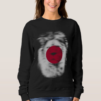 Trippy Löwe Japan Japanische Flagge EDM Raves Tech Sweatshirt