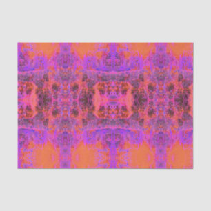 Trippy Magenta und Orange Impressionistischer Gart Seidenpapier