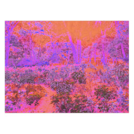 Trippy Magenta und Orange Impressionistischer Gart Tischdecke