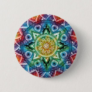 Trippy Mandala Button