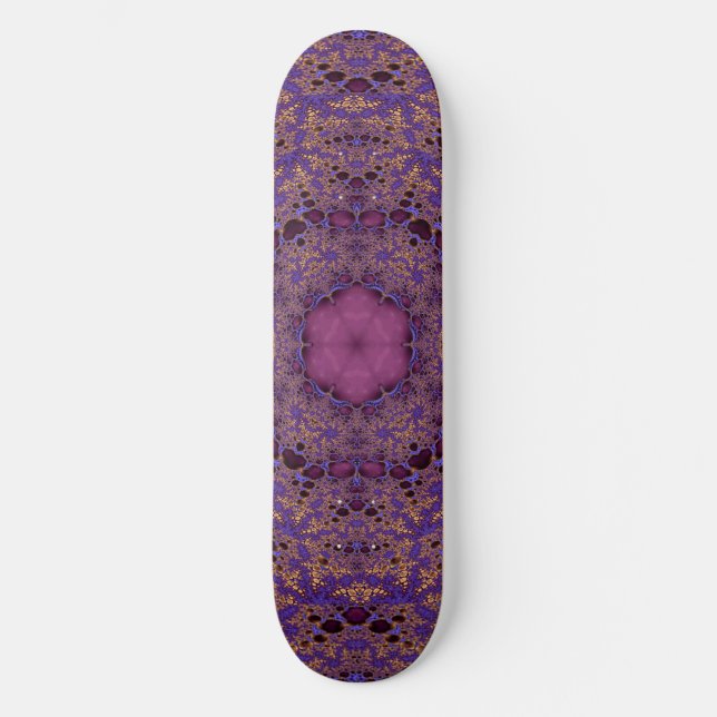 Trippy Mandala Kunst Skateboard (Vorderseite)