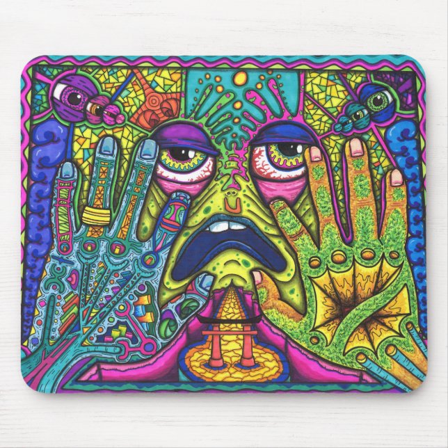 Trippy Mausunterlage Mousepad (Vorne)