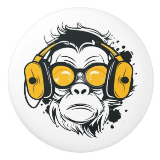 Trippy Monkey Keramik Pull Keramikknauf